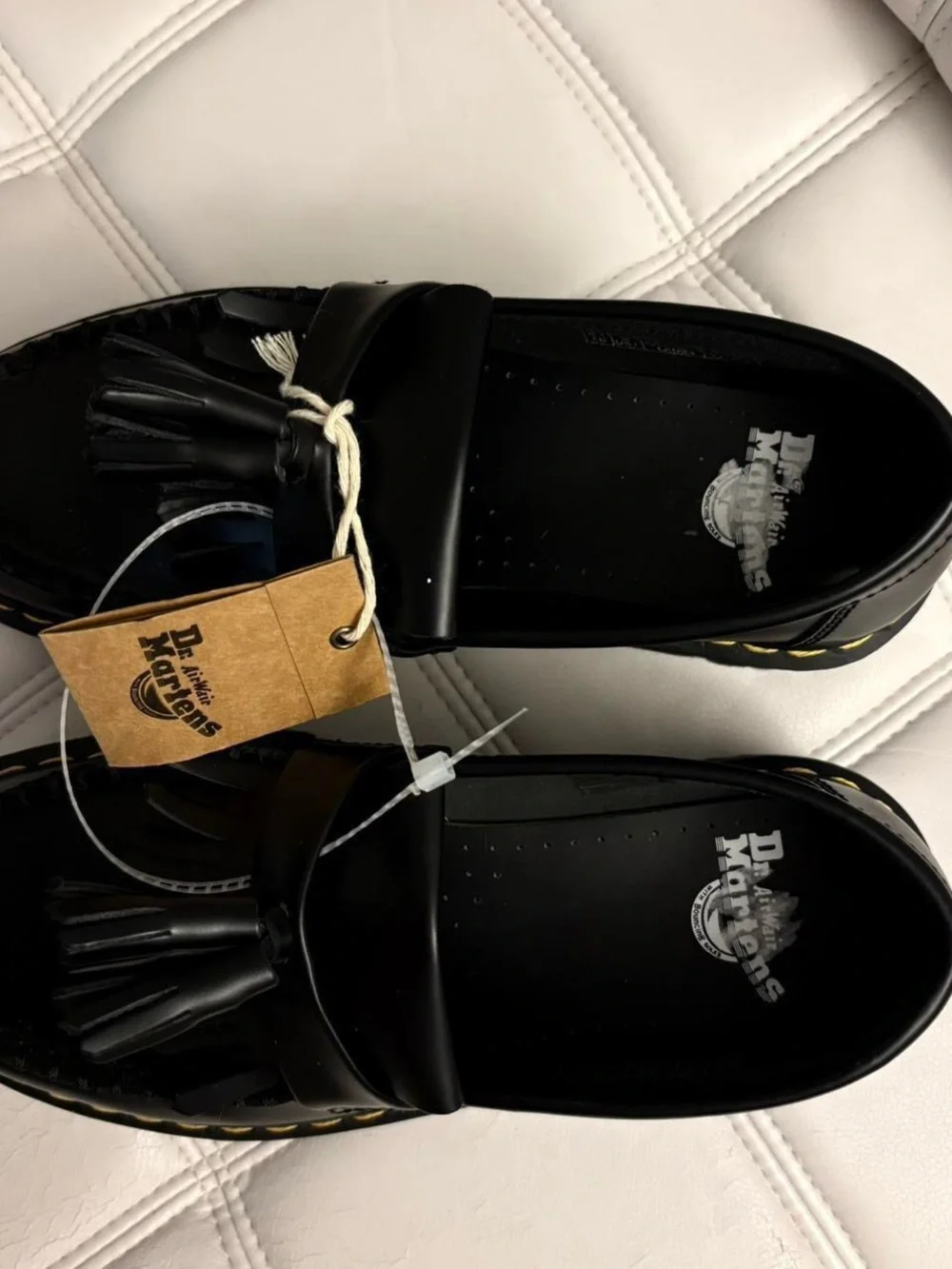 Dr Martens Adrian Quad Platform Tassel Slip On Loafers Women Size 8